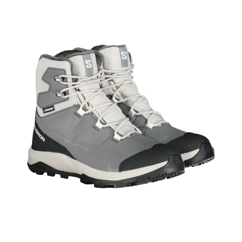 SALOMON OUTFROST THINSULATE Waterproof Thermal Grip High Top Hiking Shoes Women's Gray Black-2