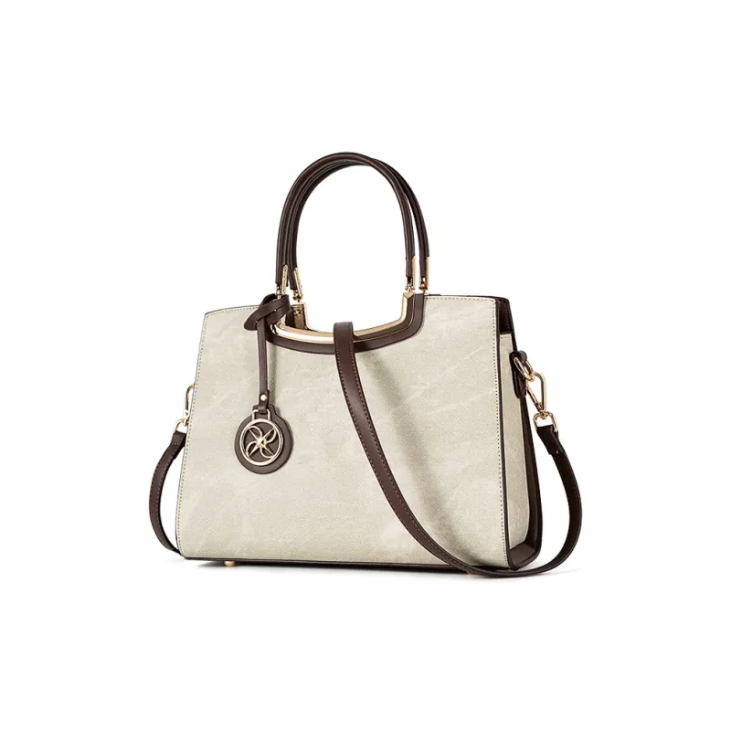 Vigno Synthetic Leather Handbag, One Shoulder, Crossbody Bag Women's Green & Coffee-2