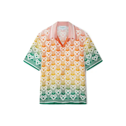 CASABLANCA Cuban Collar Short Sleeve Shirt