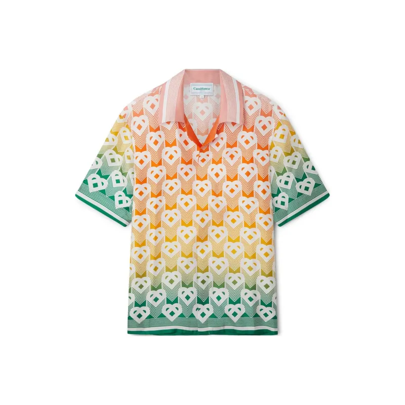 CASABLANCA Cuban Collar Short Sleeve Shirt-0