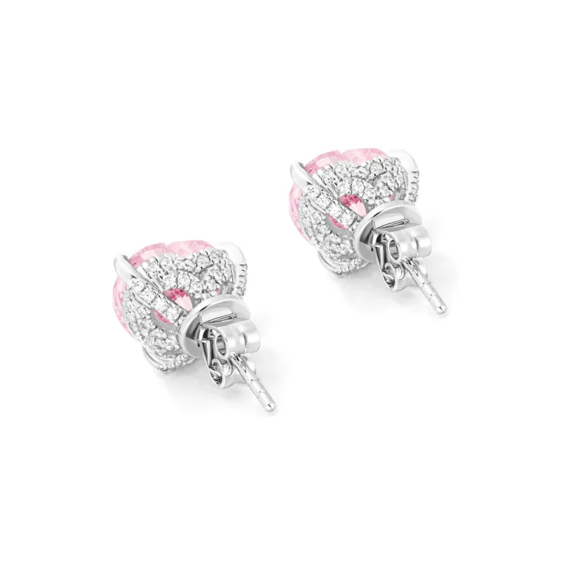 GEMOLA Synthetic Cubic Zirconia Stud Earrings Women's-1