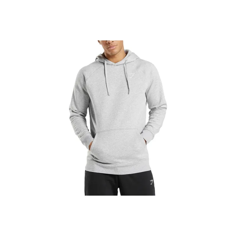 GYMSHARK CREST Sweatshirt Men's Light Gray Mudstone-0