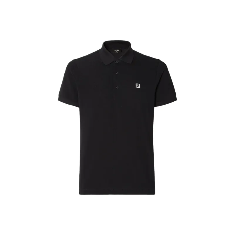 FENDI Logo embroidered Polo Shirt-0