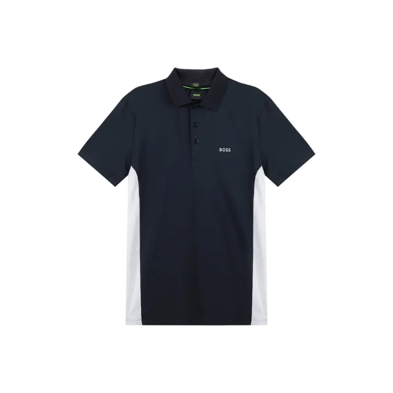 HUGO BOSS Short Sleeved Polo Shirt Men's Navy Blue-0