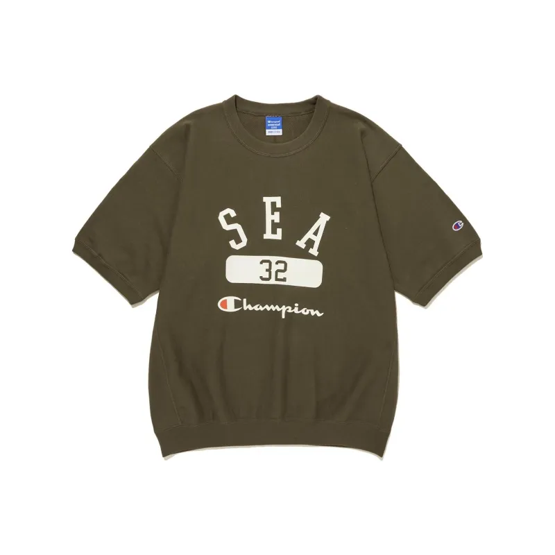 Champion x WIND AND SEA Drop Shoulder Sleeve T-Shirt Unisex Brown-0