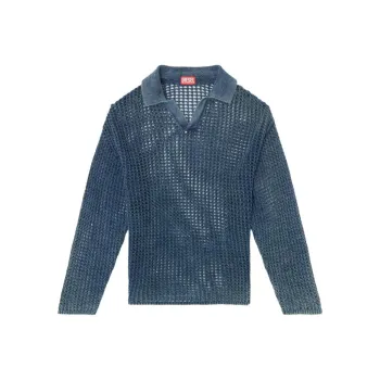 DIESEL K Squared Open Knit Polo Jumper
