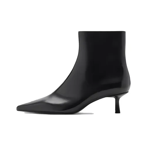MANGO Ankle Boots 5cm Women's Black