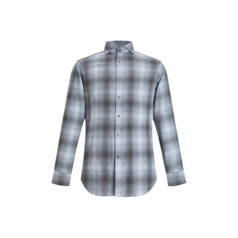 LANBAO Shirts Men Medium Gray-0