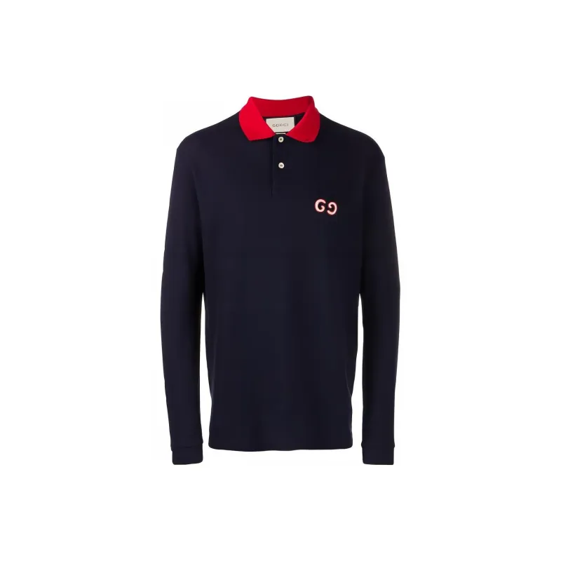 GUCCI FW22 Polo Shirt Men's Midnight Blue-0