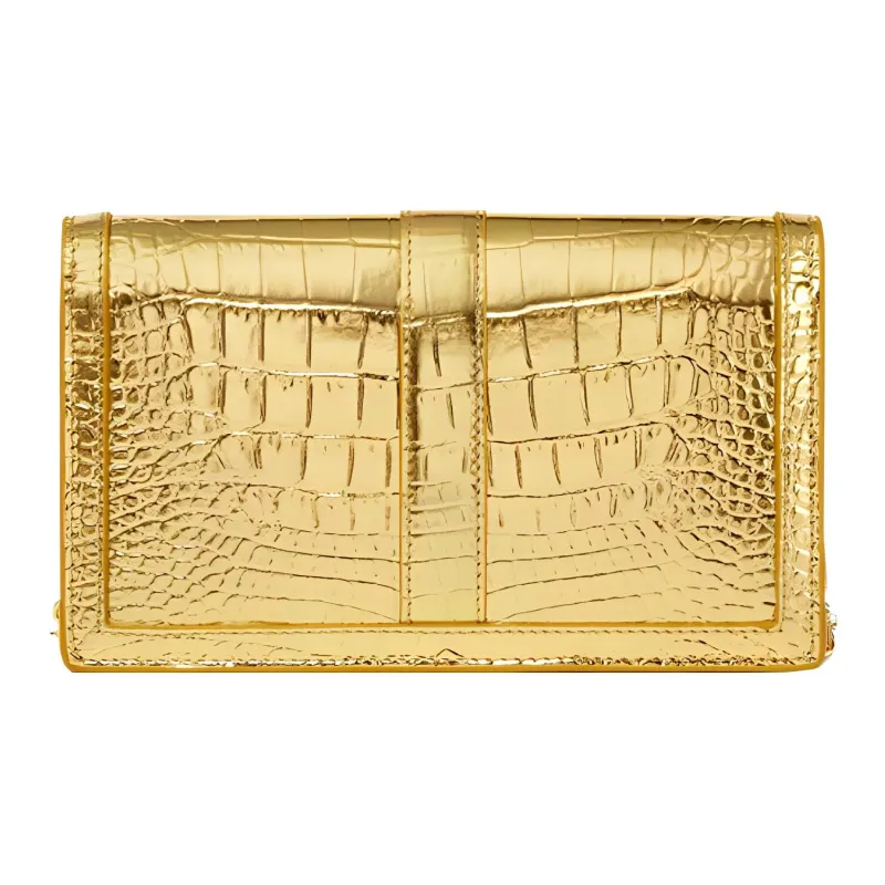 FANSIZHE Greca Goddess Cow Leather Crossbody Bag Shoulder Bag Women's Gold-2