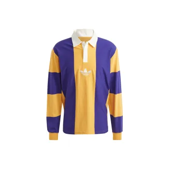 Adidas Originals HACK RUGB Polo Shirts Men Yellow Blue Multicolor