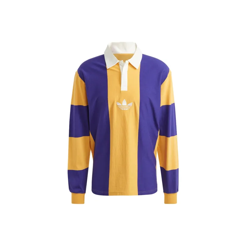 Adidas Originals HACK RUGB Polo Shirts Men Yellow Blue Multicolor-0