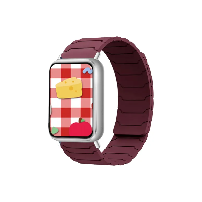 CHUANGYIDA Watch Band Xiaomi Red Beige Compatibility 135 210mm Silicone Material-1