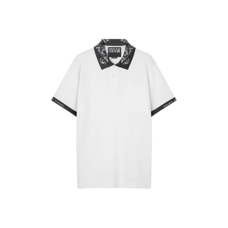 VERSACE Baroque Collar Polo Shirt-0