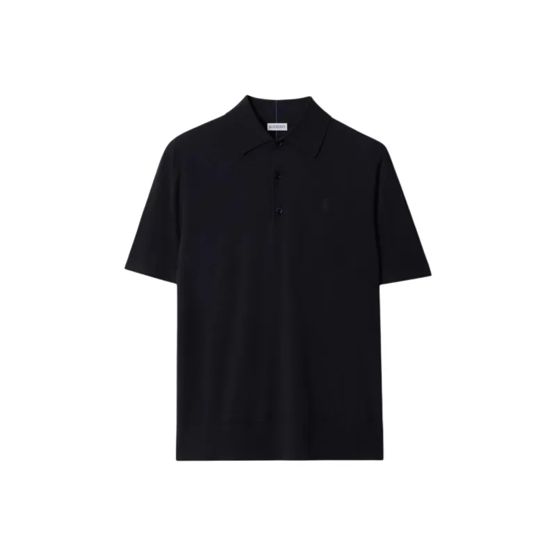 Burberry Logo Embroidered Knitted Polo Shirt-0