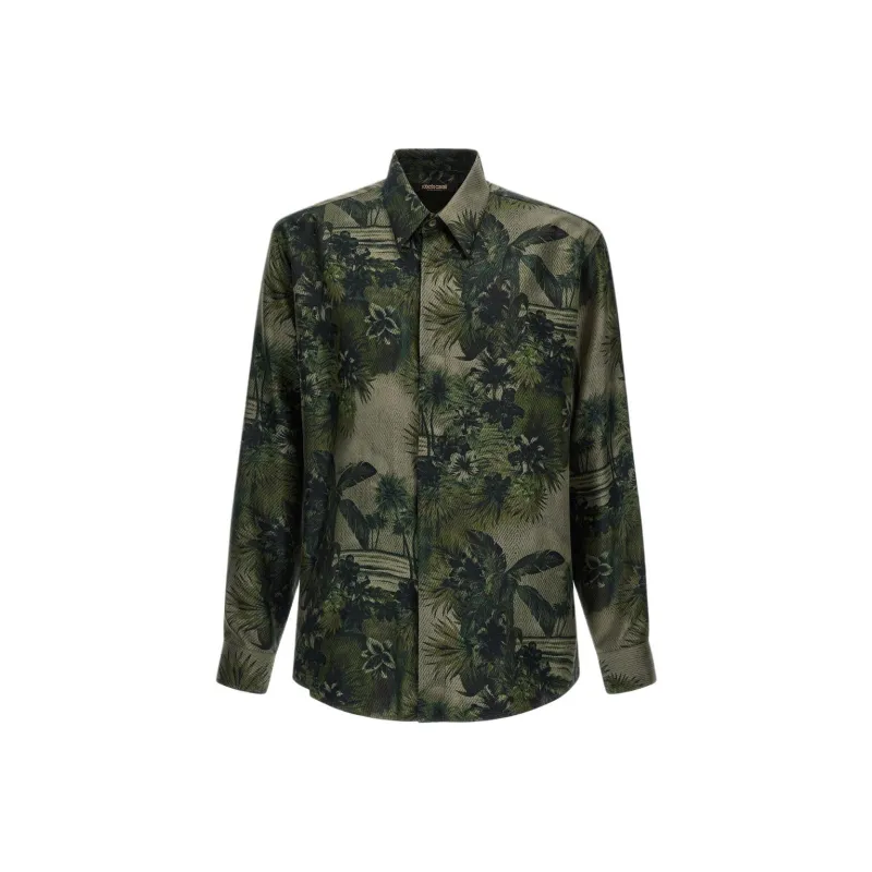 Roberto Cavalli SS24 Shirt Men's Green-0