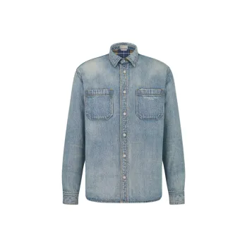 DIOR Collared Long Sleeve Denim Shirt