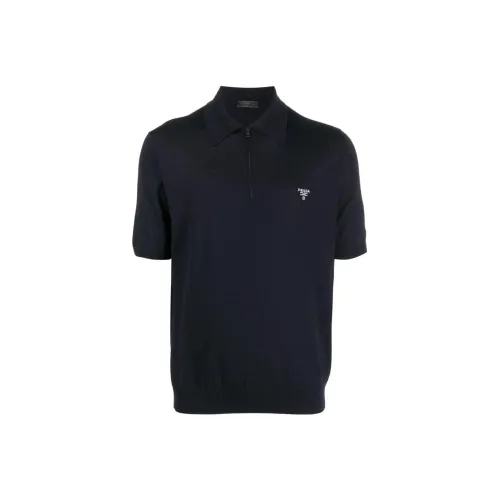 PRADA Half zip Wool Polo Shirt