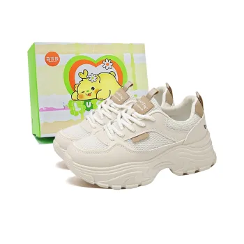 Budding Bear Anti Slip Wear Resistant Breathable Lightweight Height Increasing Low Top Chunky Sneakers Women's