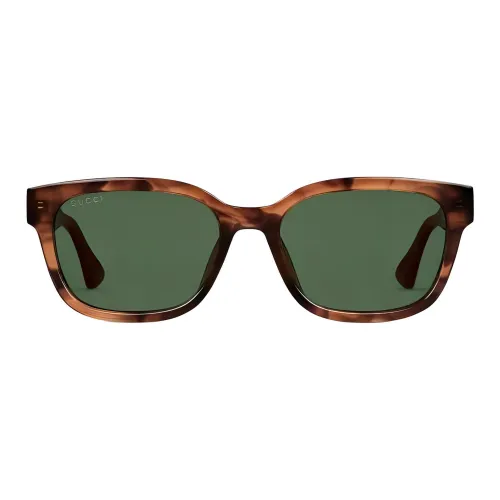 GUCCI Injection Molded Acetate Sunglasses Unisex Red Brown