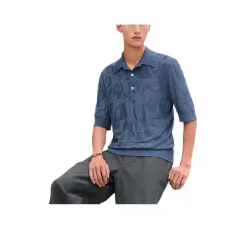HERMES Polo Shirts Men Blue