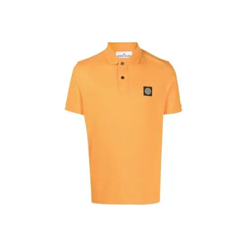 STONE ISLAND Polo Shirts Men Honey Citrus Orange