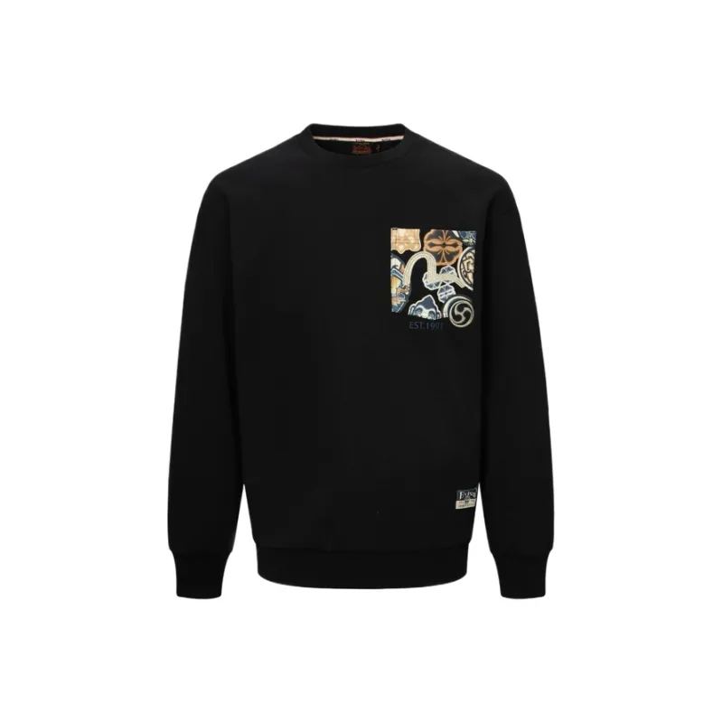 EVISU Sweatshirts Men Black-0