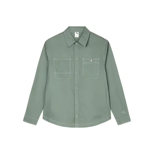 CHAOJIANTA Shirt Men's Tea Foam Green