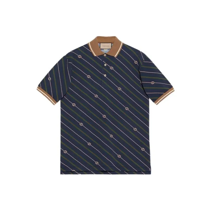 GUCCI SS23 Polo Shirt Men's Blue-0