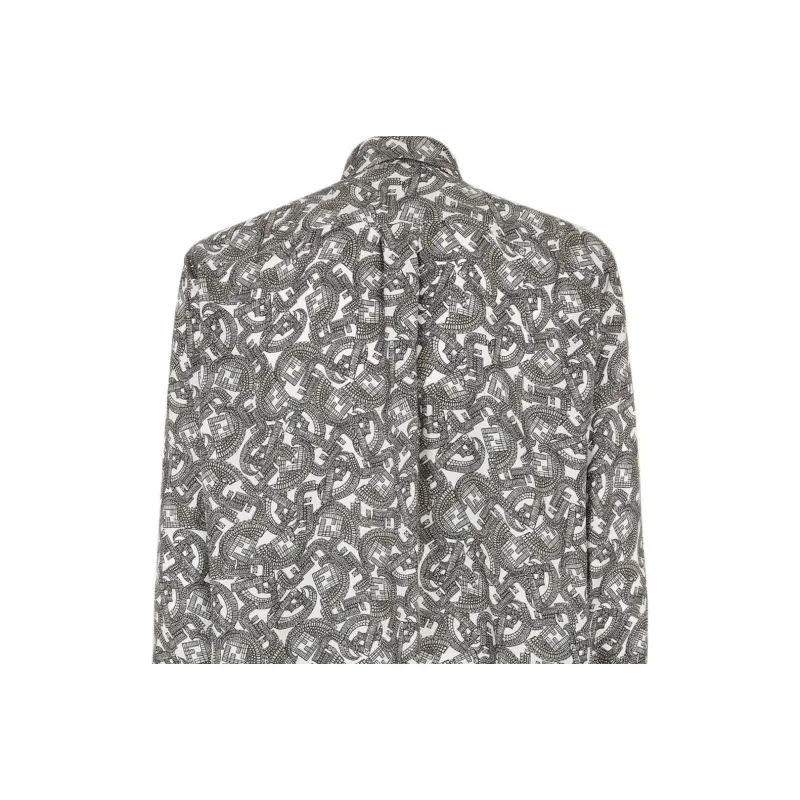FENDI Allover Ff Jewel Printed Long Sleeved Shirt-4