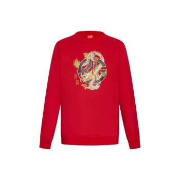 Biyin Leufen Sweatshirt Unisex Red