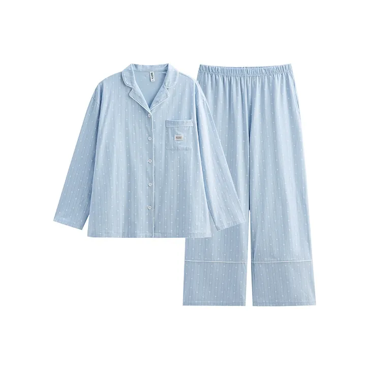 Peninsula City Pajama Set Women's Aqua Blue-0