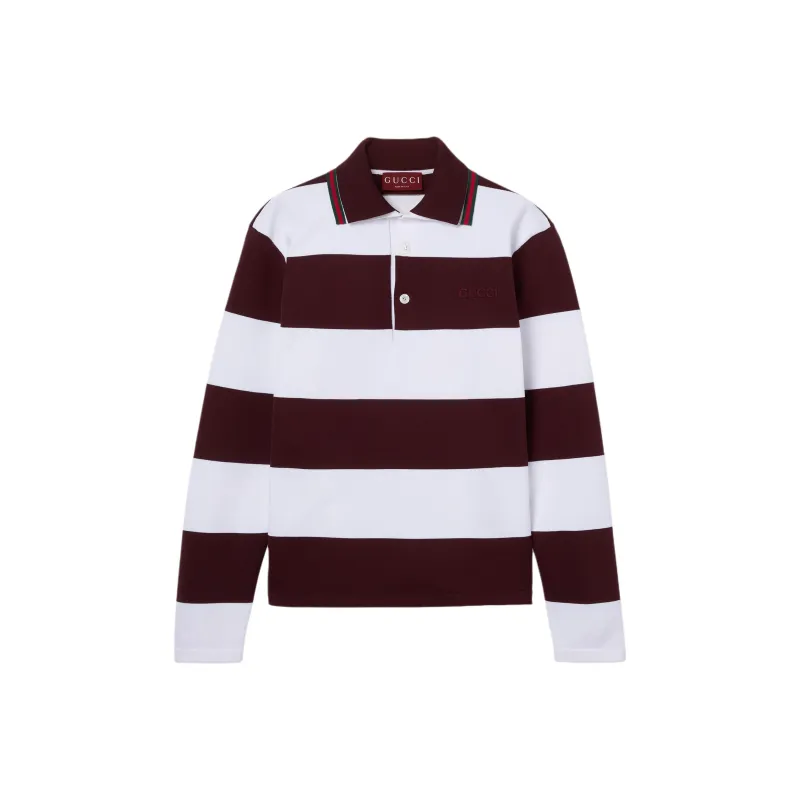 GUCCI SS25 Polo Shirt Men's Burgundy-0
