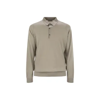 JOHN SMEDLEY Polo Shirt Men's Light Umber