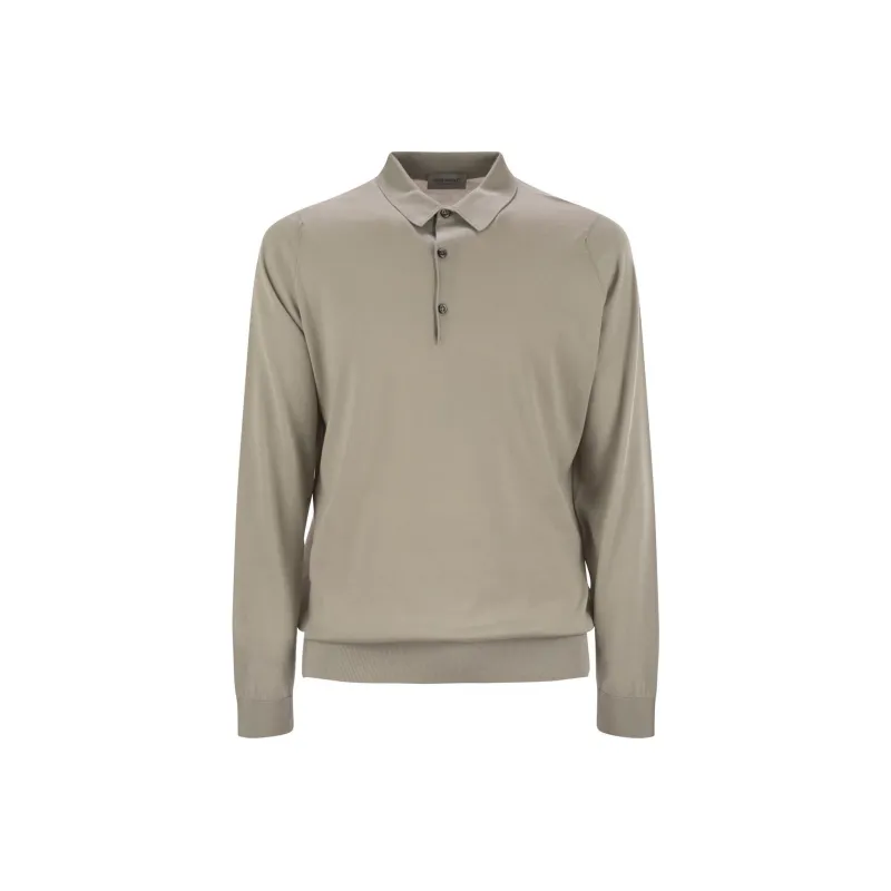 JOHN SMEDLEY Polo Shirt Men's Light Umber-0