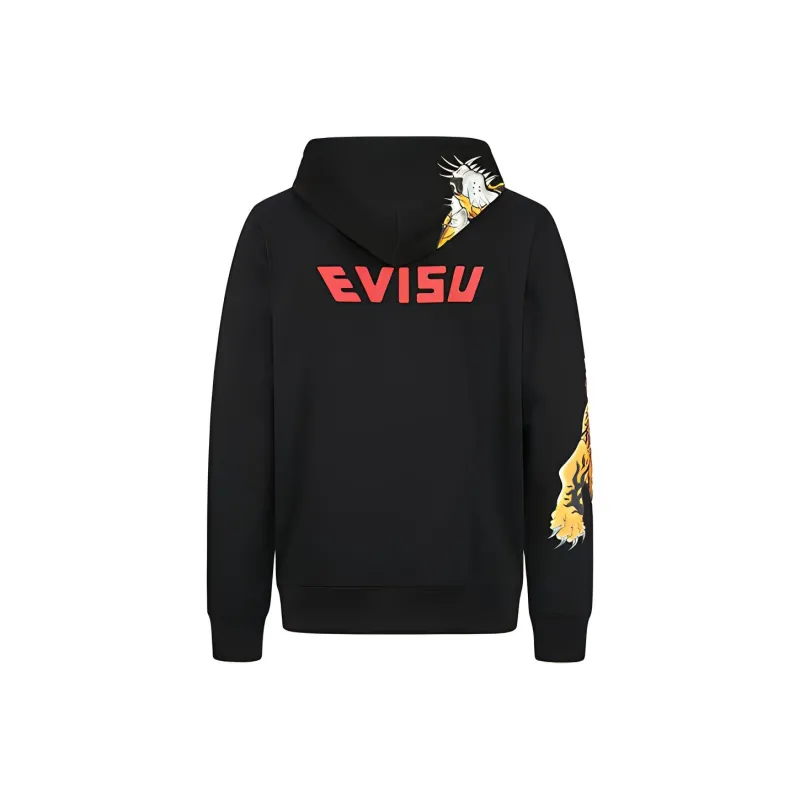 EVISU SS20 Hooded Sweatshirt Men's Black-1