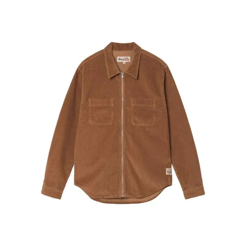 Stussy Wide Wale Cord Zip Shirt-2