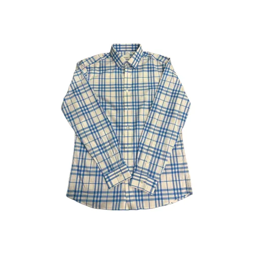 Burberry Shirts Men Blue