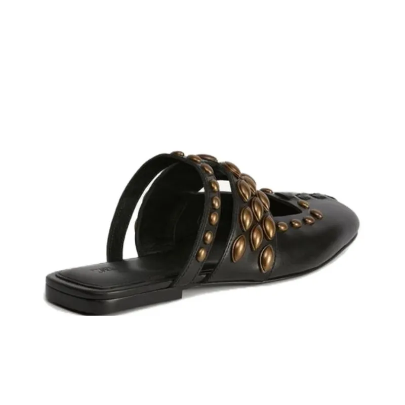 ZARA LIMITED EDITION Wrap toe Slippers Women's Black-3