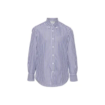 Brunello Cucinelli Striped Poplin Shirt