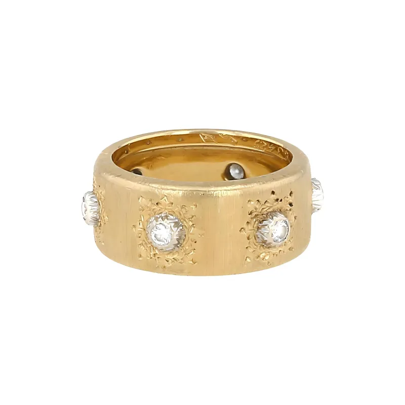 BUCCELLATI Yellow Gold Macri Classica Diamond Ring-2