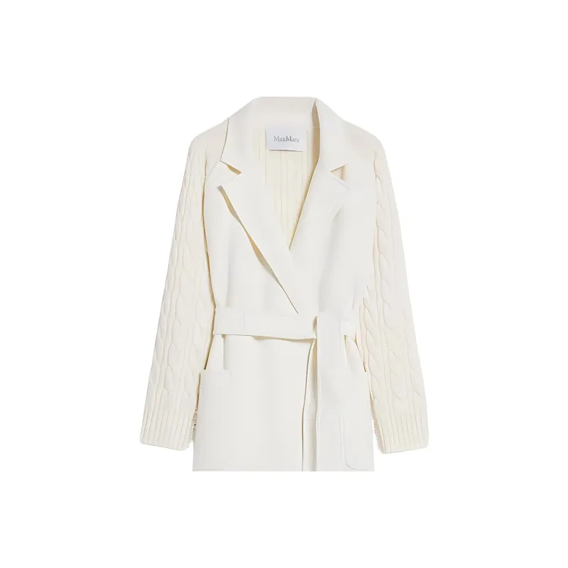 MaxMara Coat Women's Ivory White-4