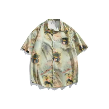WARLI Shirts Unisex Penglai Immortal Island Green