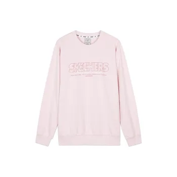 Skechers Colorful Sweatshirt Unisex Gray Pink