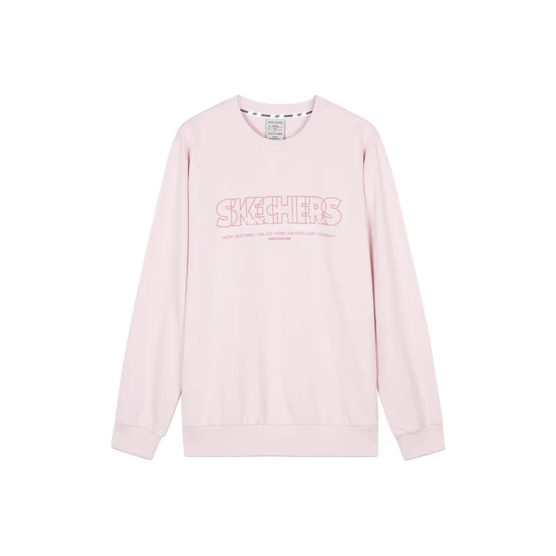 Skechers Colorful Sweatshirt Unisex Gray Pink-0