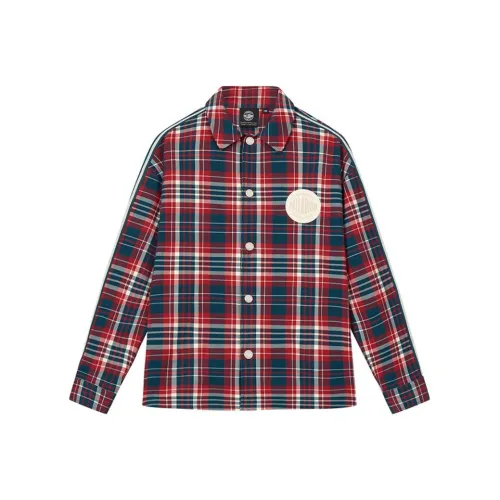 Palladium Shirt Unisex Dark Red Blue Plaid