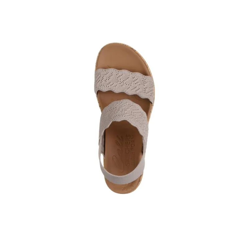 Skechers Beverlee Timeless Touch One Strap Sandals Women's Taupe-3