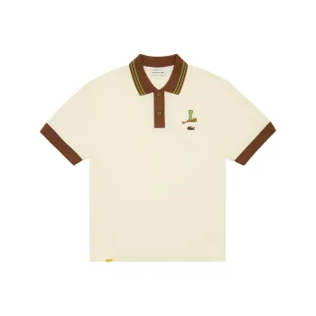 LACOSTE x RANDOMEVENT Polo Shirt Men's Beige