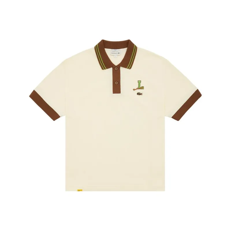 LACOSTE x RANDOMEVENT Polo Shirt Men's Beige-0