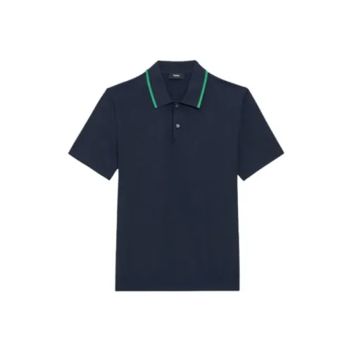 THEORY Polo Shirt Mens Light Blue